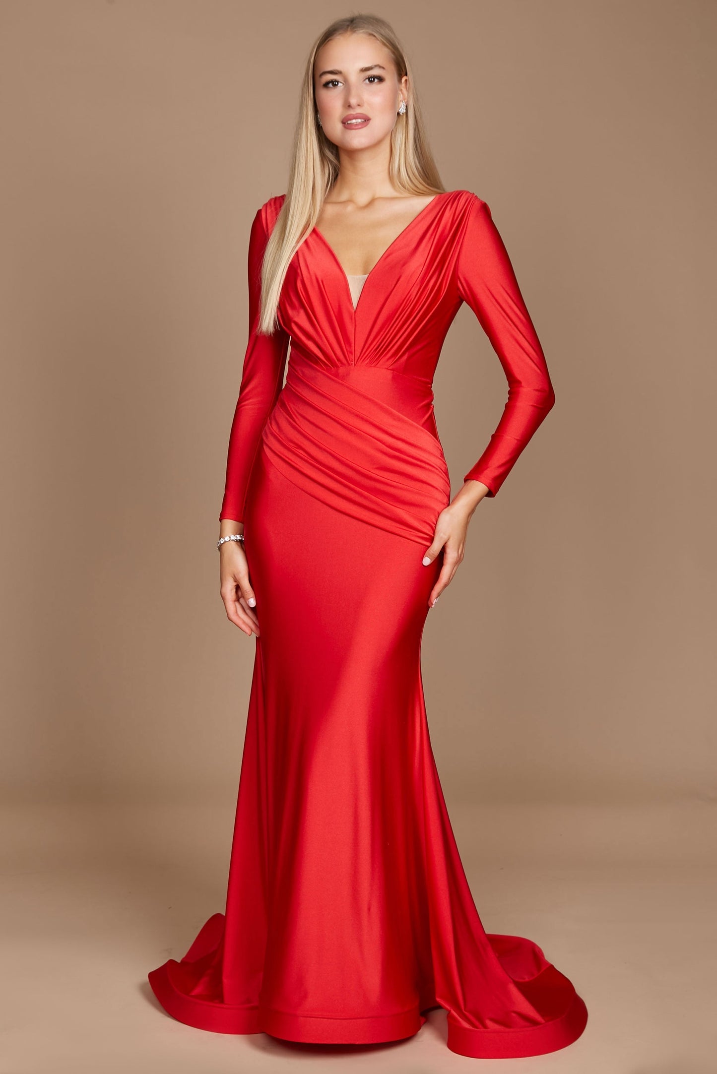 Dylan & Davids DD1240 Long Sleeve Formal Fitted Evening Dress