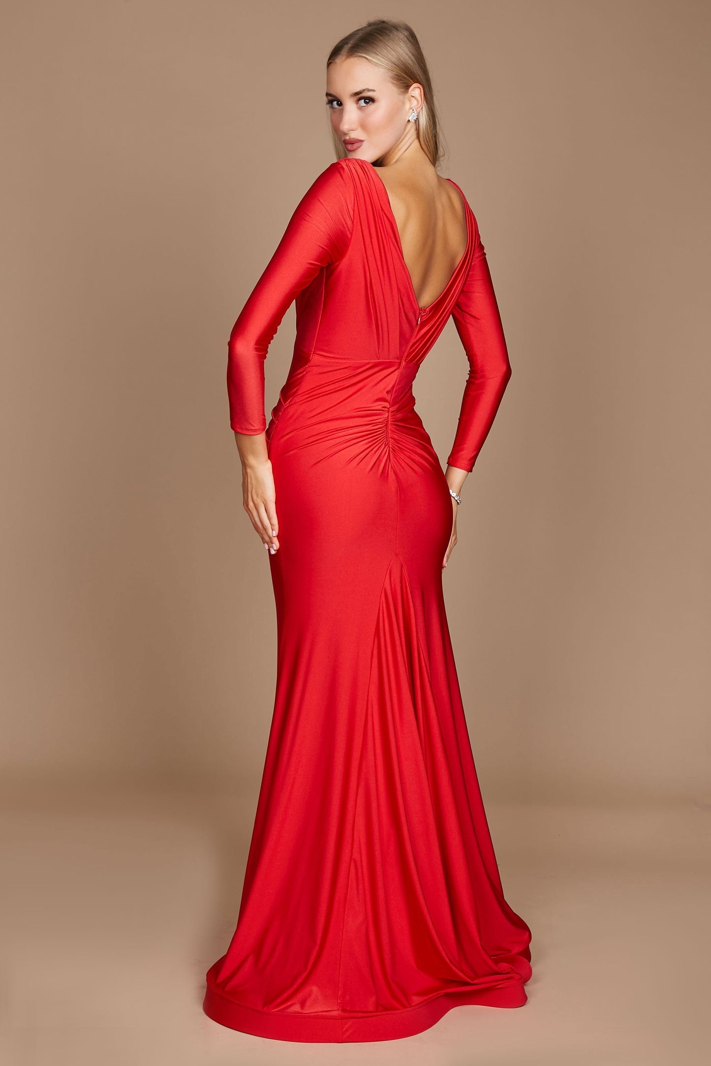 Dylan & Davids DD1240 Long Sleeve Formal Fitted Evening Dress