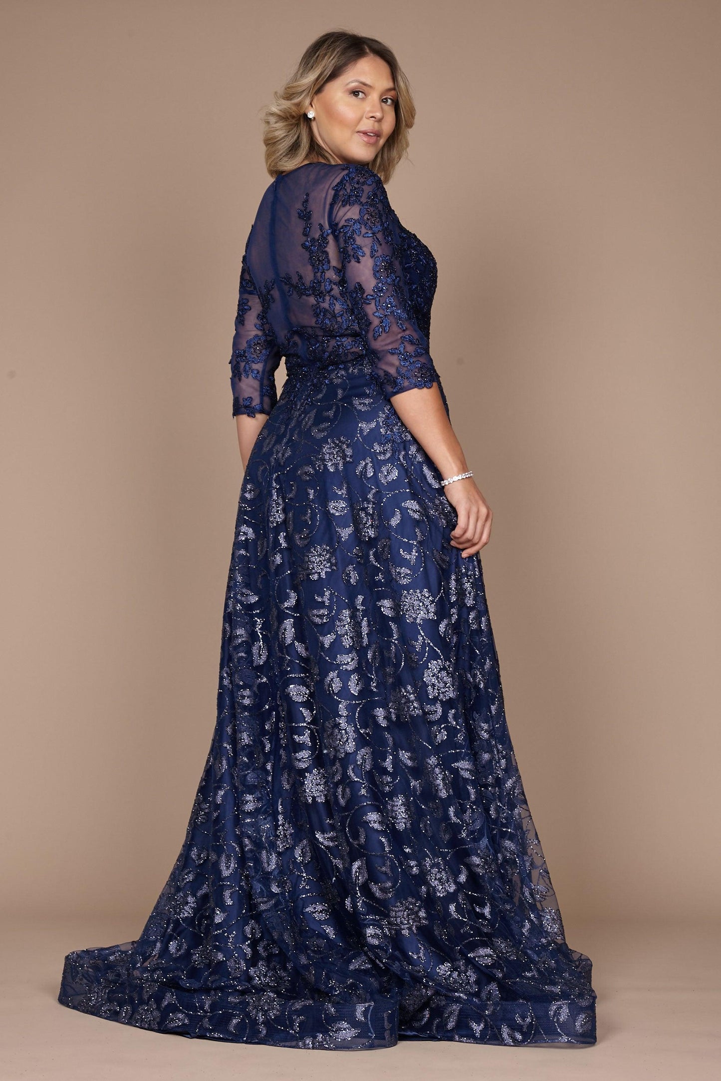 Dylan & Davids DD1239 Long Formal Lace Evening Dress