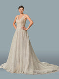 DD340 Dylan & Davids Long Bridal Sleeveless Wedding Gown