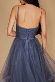 Prom Dresses Sparkling Long Formal Ball Gown Periwinkle