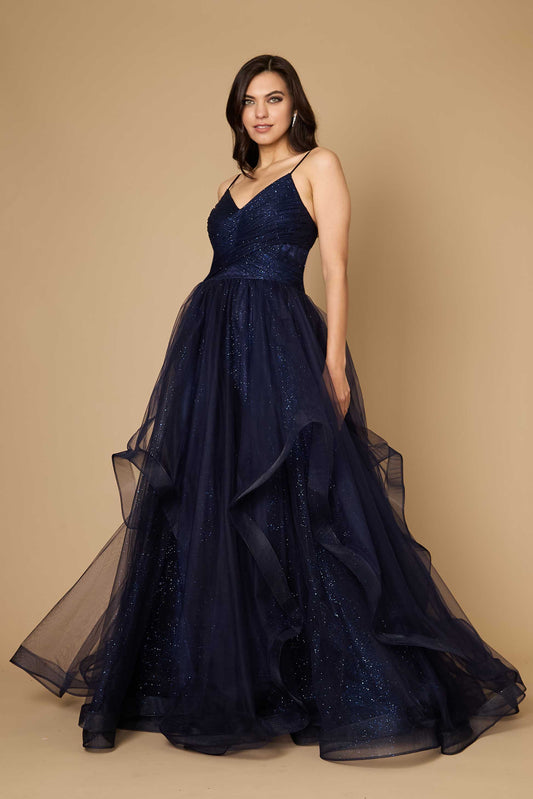 Prom Dresses Sparkling Long Formal Ball Gown Navy