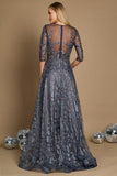 Formal Dresses Long Formal Lace Evening Dress Charcoal