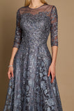 Formal Dresses Long Formal Lace Evening Dress Charcoal