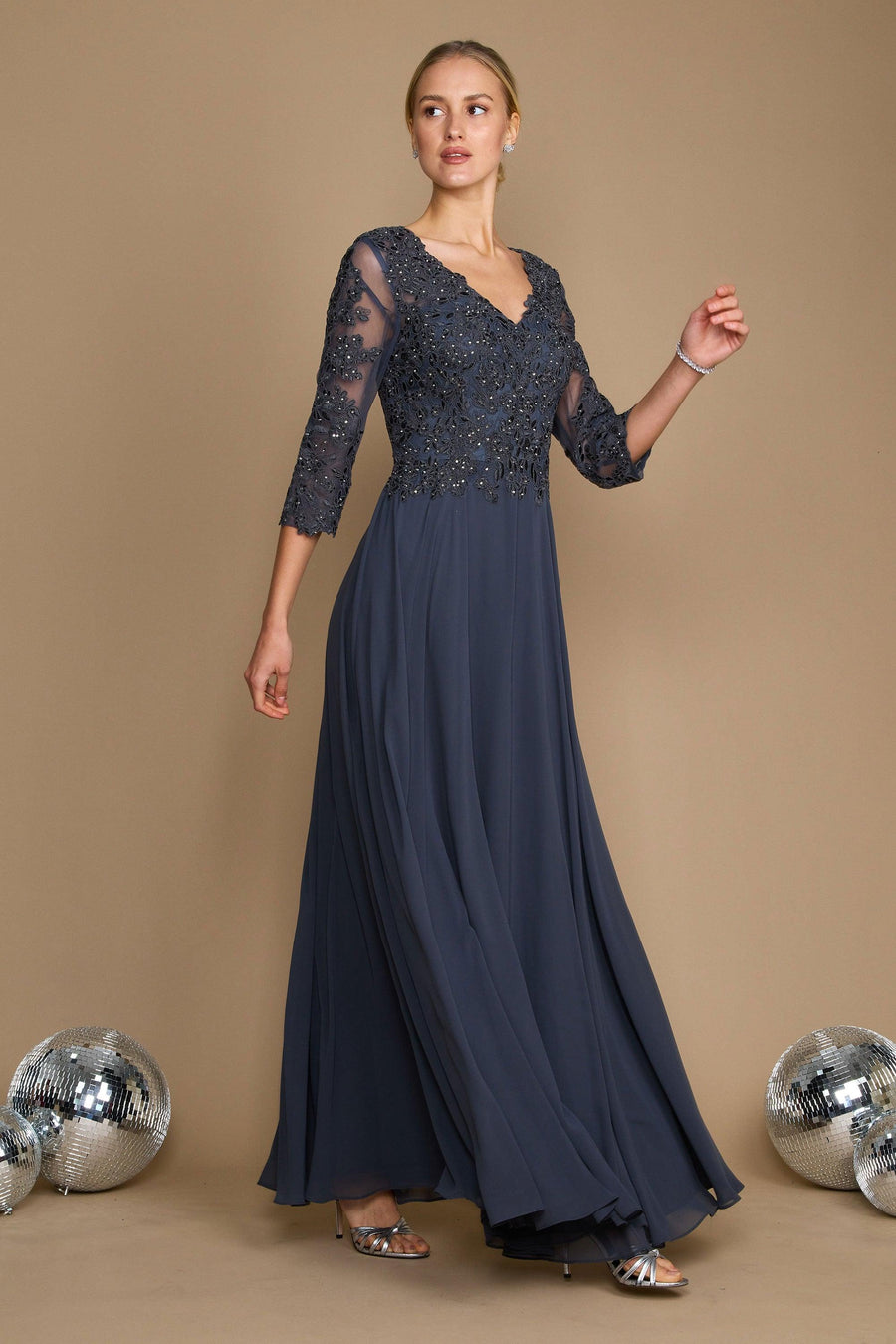 Formal Dresses Long Formal Mother of the Bride Dress Charcoal