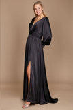 Formal Dresses Long Sleeve Formal Evening Party Dress Black