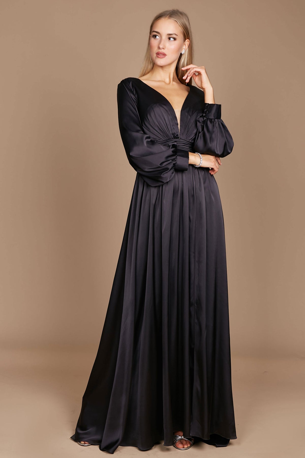 Dylan & David's Long Sleeve Formal Evening Party Dress