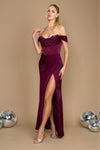 Dylan & Davids DD1249 Corset Satin Formal Evening Dress Eggplant