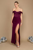 Formal Dresses Corset Satin Formal Evening Dress Eggplant