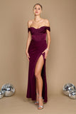 Formal Dresses Corset Satin Formal Evening Dress Eggplant