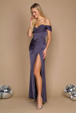 Formal Dresses Corset Satin Formal Evening Dress Charcoal