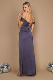 Formal Dresses Corset Satin Formal Evening Dress Charcoal