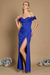 Dylan & Davids DD1249 Corset Satin Formal Evening Dress Royal