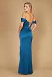 Formal Dresses Corset Satin Formal Evening Dress Teal