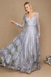 Dylan & Davids DD1260 Long Sleeve Formal Dress Evening Gown