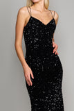 Prom Dresses Long Full Sequins Formal Prom Dress Black