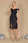 Cocktail Dresses Short Formal Sequin Cocktail Dress Black