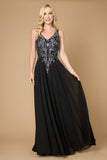 Formal Dresses Long Formal Party Dress Plus Size Black Tie Black/Charcoal