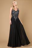 Formal Dresses Long Formal Party Dress Plus Size Black Tie Black/Charcoal