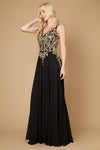 Formal Dresses Long Formal Party Dress Plus Size Black Tie Black/Gold