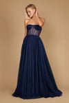 Dylan & Davids DD1284 Corset Prom Party Dress Formal Ball Gown Navy