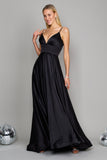 Prom Dresses Long Spaghetti Strap Prom Formal Gown Black