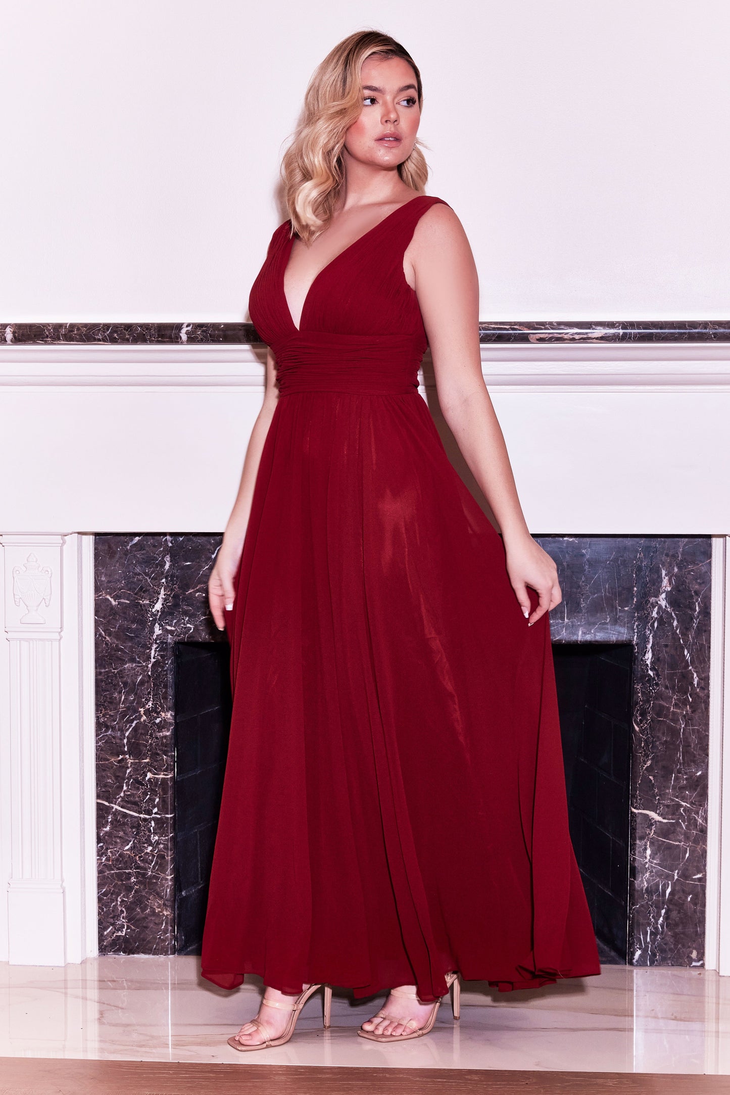 Formal Dresses Long Formal Chiffon Evening Dress Burgundy