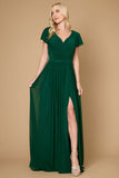 Formal Dresses Short Sleeve Formal Mother of the Bride Dress Emerald