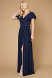 Formal Dresses Short Sleeve Formal Mother of the Bride Dress Navy