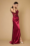 Prom Dresses Long Burgundy Formal Prom Evening Dress  Burgundy