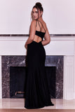 Prom Dresses Side Cut Out Sexy Prom Formal Dress Black