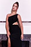 Prom Dresses Side Cut Out Sexy Prom Formal Dress Black