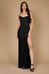 Dylan & Davids DD1313 Long Formal Low Back Prom Dress Black