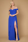 Formal Dresses Off Shoulder Long Formal Evening Dress Royal