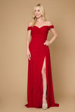 Formal Dresses Off Shoulder Long Formal Evening Dress Burgundy