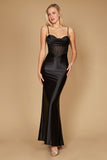 Prom Dresses Long Corset Fitted Mermaid Prom Dress Black