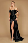 Formal Dresses Long Off Shoulder Formal Prom Evening Dress Black