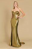 Prom Dresses Long Corset Mermaid Formal Prom Dress Gold