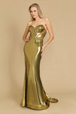 Prom Dresses Long Corset Mermaid Formal Prom Dress Gold