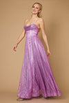 Dylan & Davids DD1336 Long Sparkling Cowl Corset Prom Dress Mauve