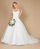 Dylan & Davids DD332 Plus Size Long Off Shoulder Wedding Gown