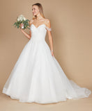 Wedding Dresses Plus Size Long Off Shoulder Wedding Gown Off White