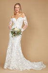 Wedding Dresses Lace Long Off Shoulder Mermaid Wedding Dress Off White