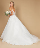 Dylan & Davids DD338 Simple Long Spaghetti Strap Wedding Dress