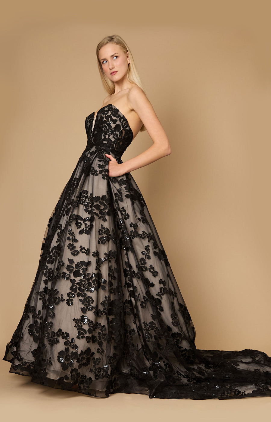 Formal Dresses Long Black Tie Formal Ball Gown  Black