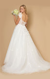 Wedding Dresses Long Thick Straps Lace Wedding Dress Off White