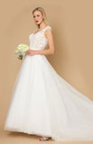 Dylan & Davids DD346 Long Thick Straps Lace Wedding Dress