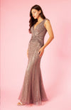Formal Dresses Fully Beaded Long Couture Formal Evening Dress Mauve