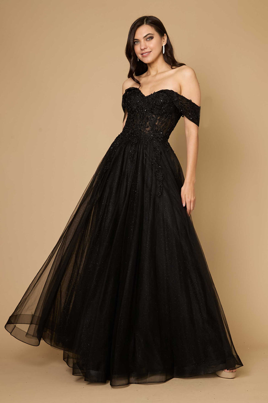 dylan and davids corset dress Dylan & Davids Fitted Corset Long Formal Prom Dress Platinum