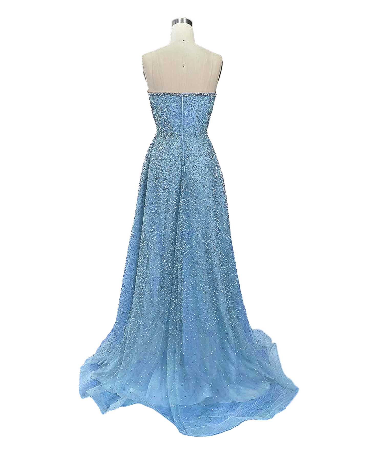 Dylan & Davids DD358 Long Strapless Hand Beaded Formal Couture Dress